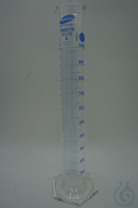 Kundenspezifische Messzylinder, hohe Form, Klasse A, 1000 ml, klar, Boro 3.3 Kundenspezifische...